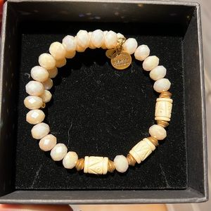 Alex and Ani Beaded Bracelet in Blush